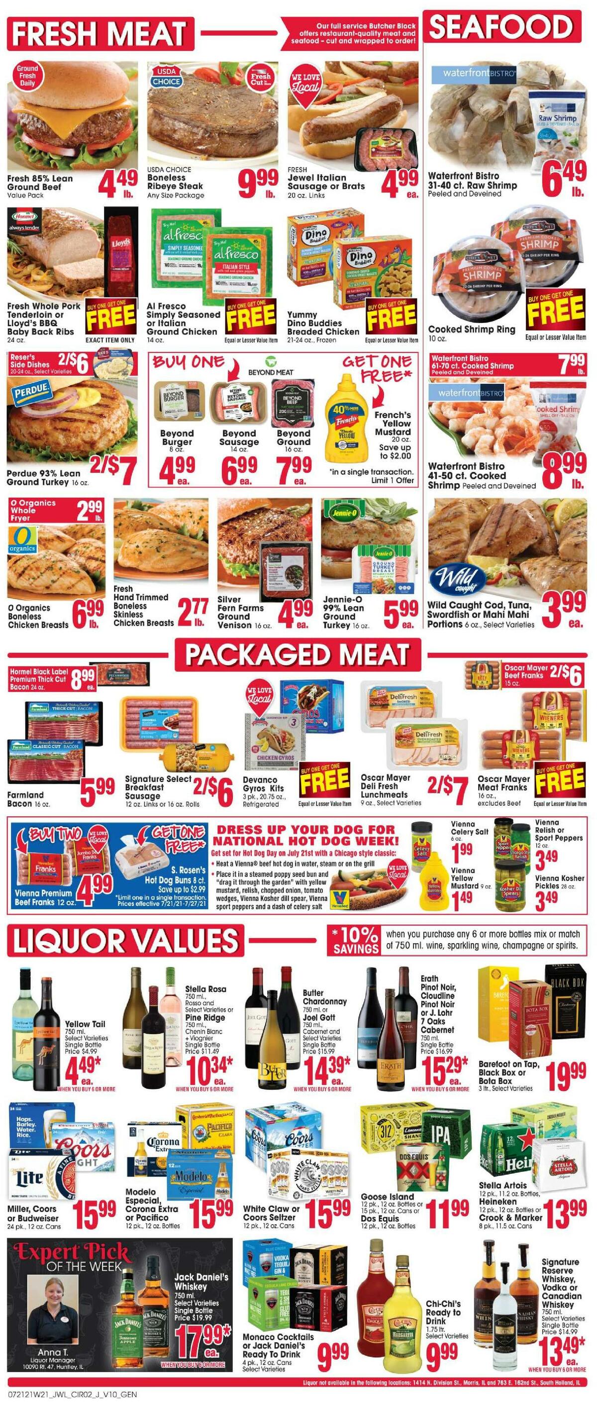 Jewel Osco Weekly Ad from July 21