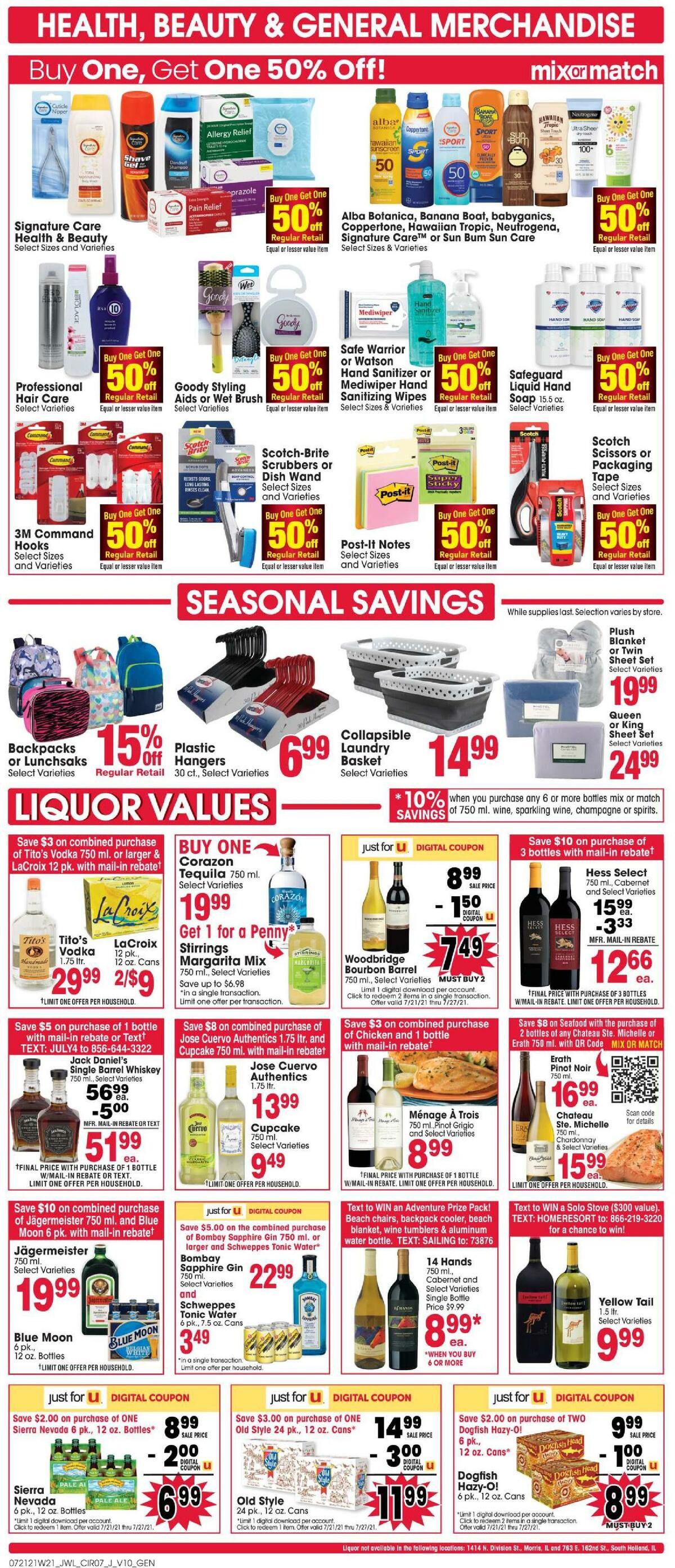 Jewel Osco Weekly Ad from July 21
