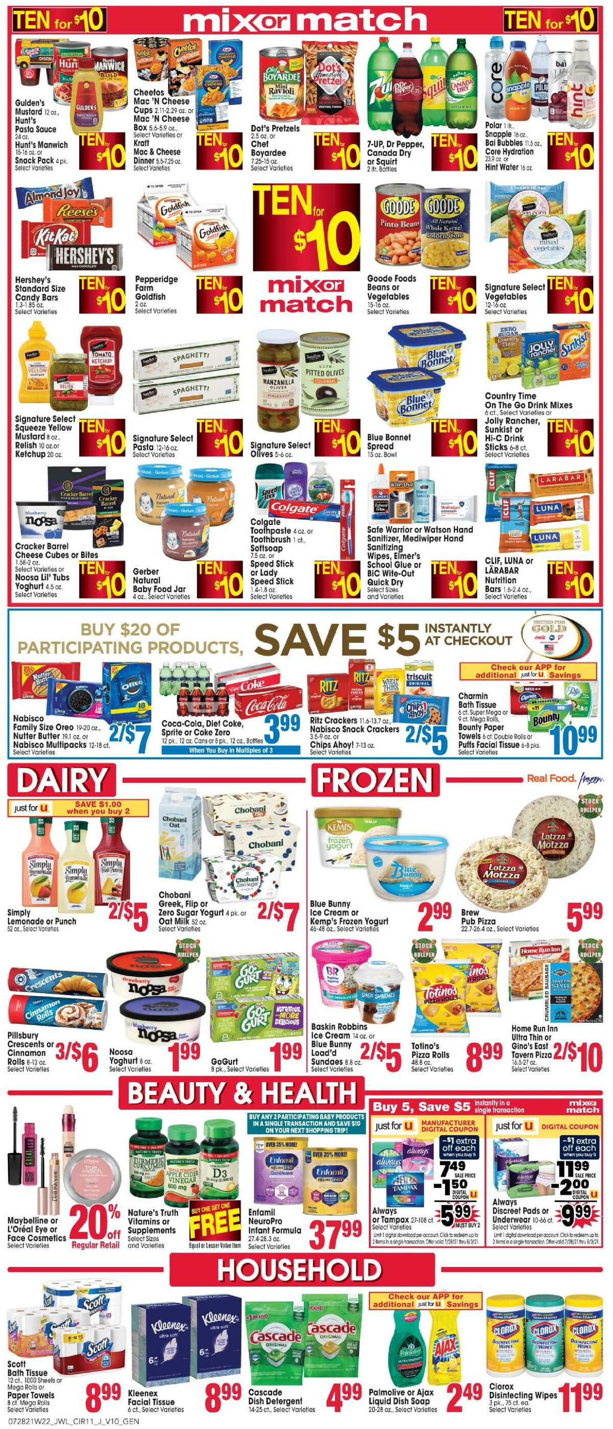 Jewel Osco Weekly Ad from July 28