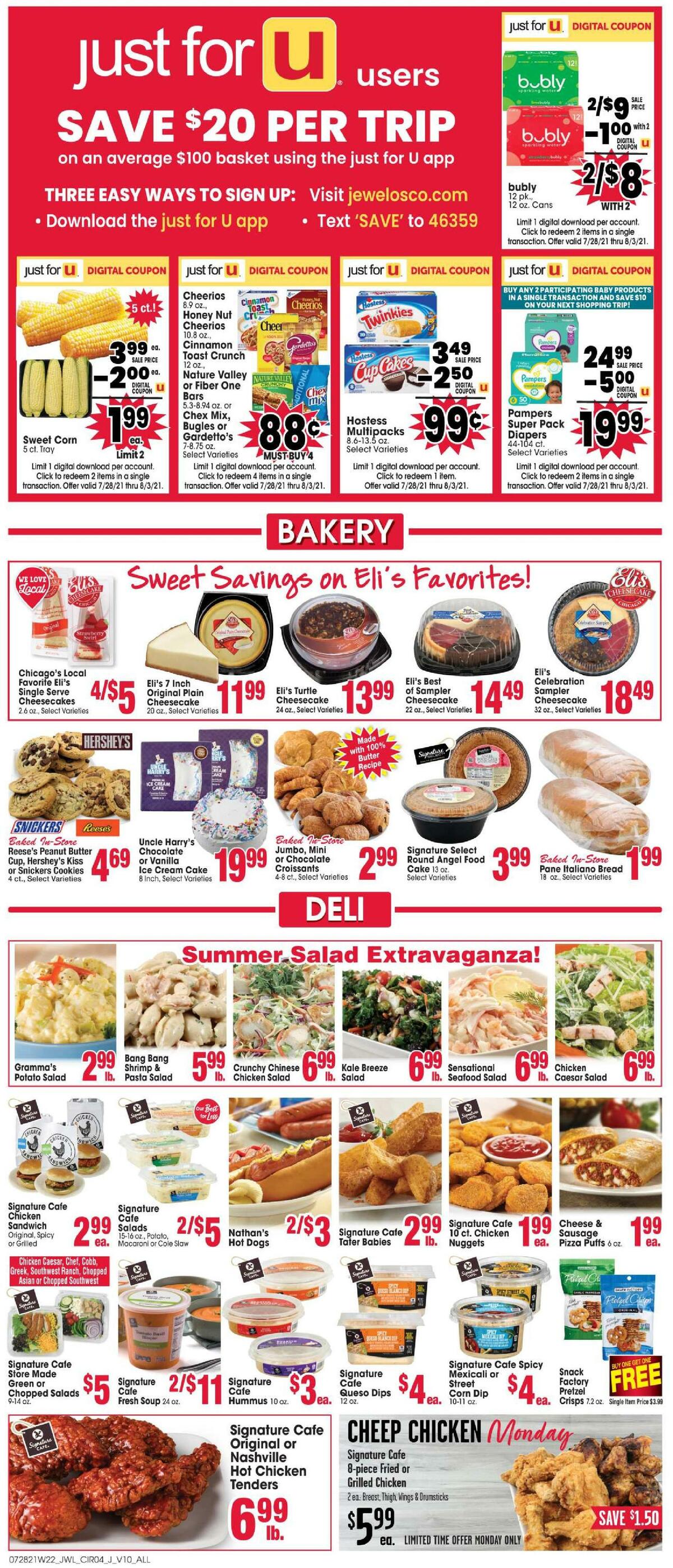 Jewel Osco Weekly Ad from July 28