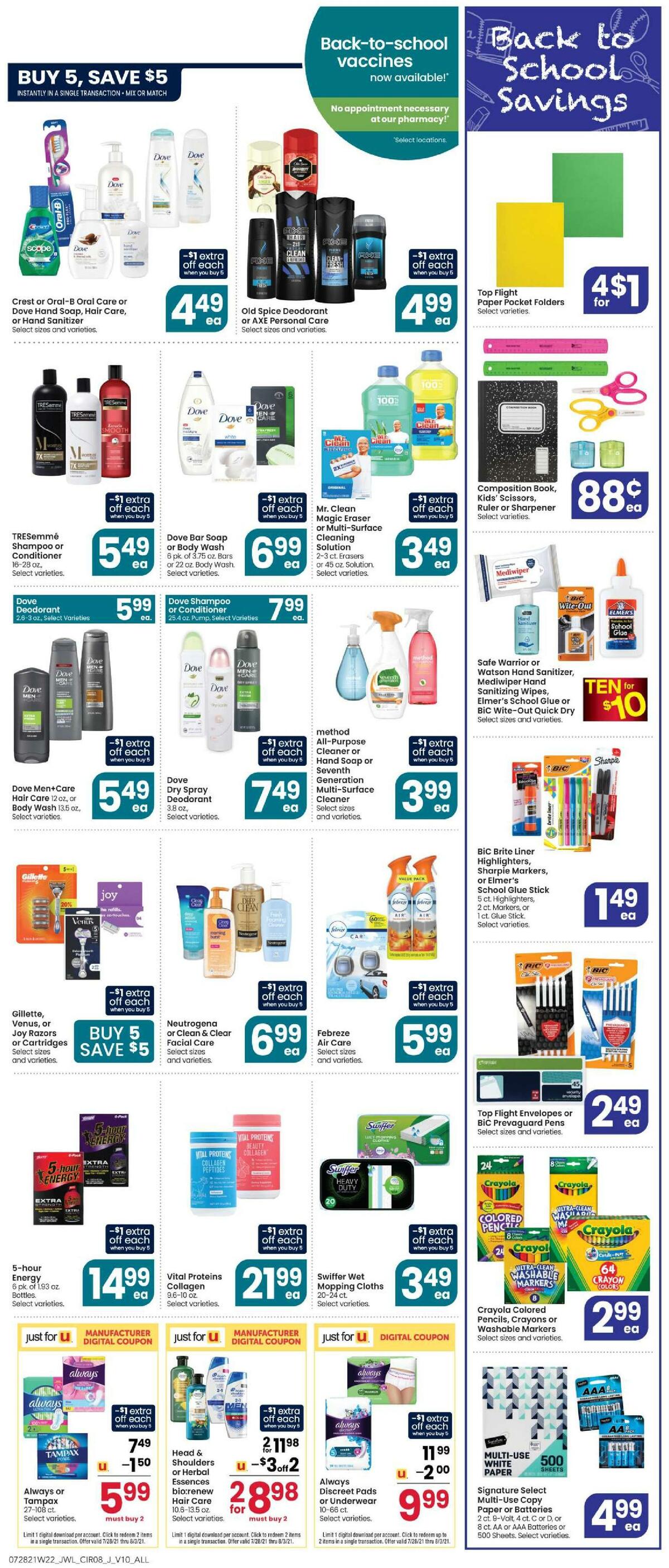 Jewel Osco Weekly Ad from July 28