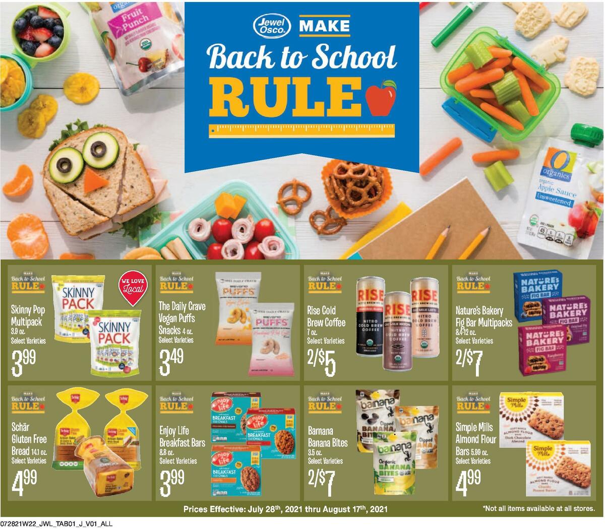 Jewel Osco Back to School Weekly Ad from July 28