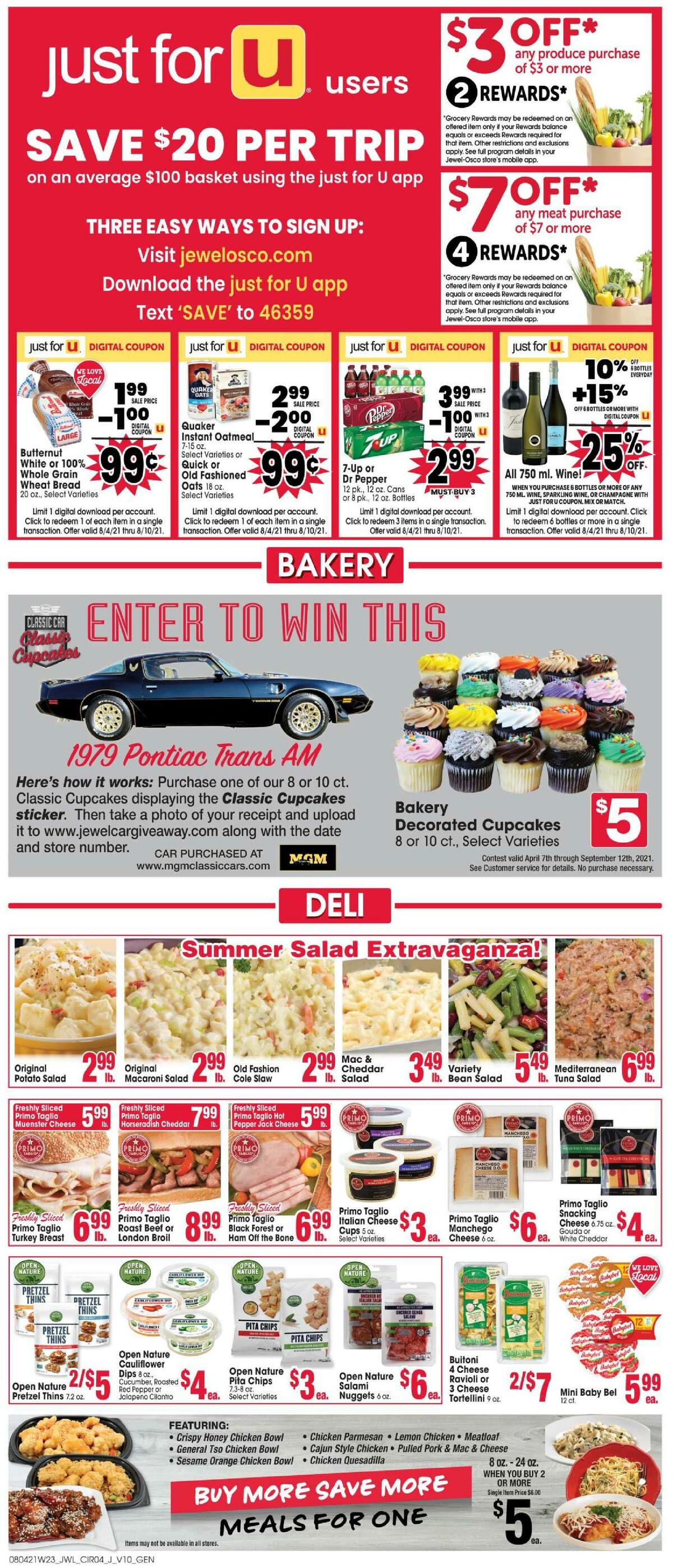Jewel Osco Weekly Ad from August 4