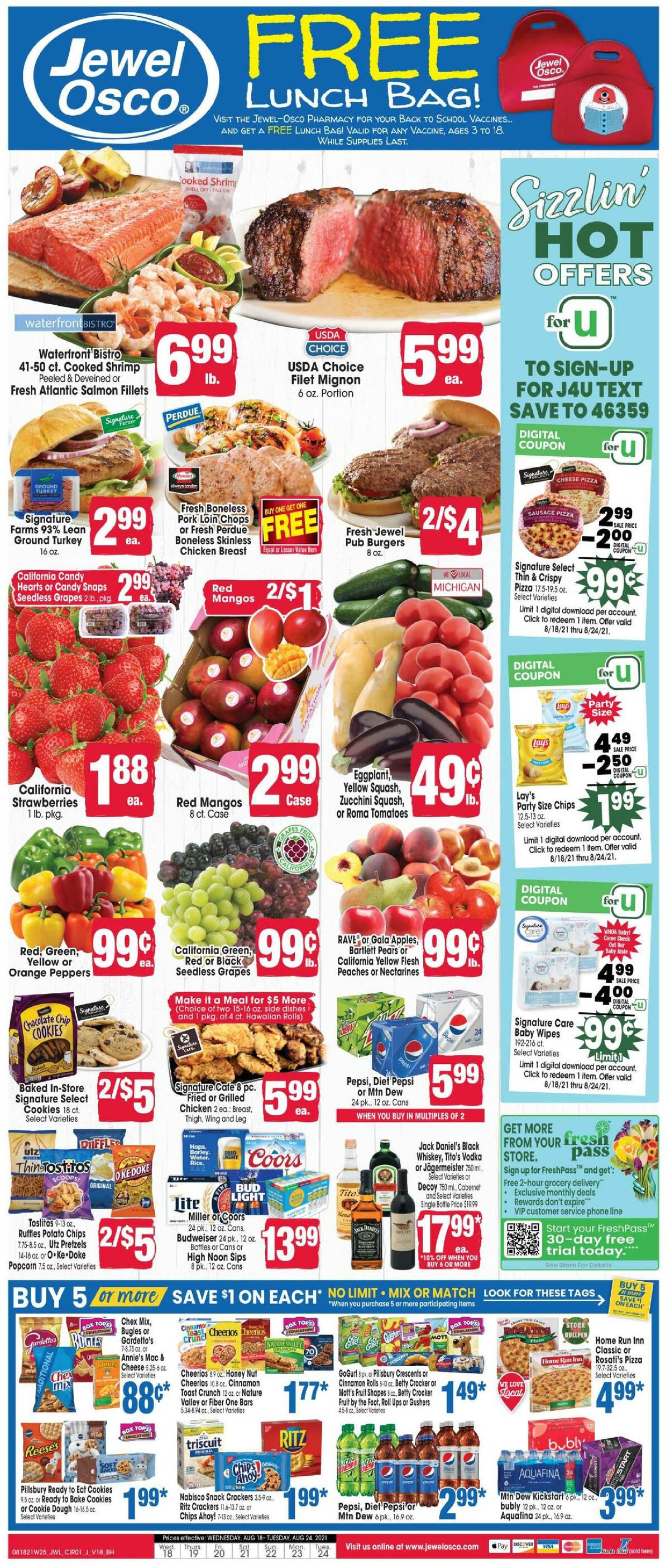Jewel Osco Weekly Ad from August 18
