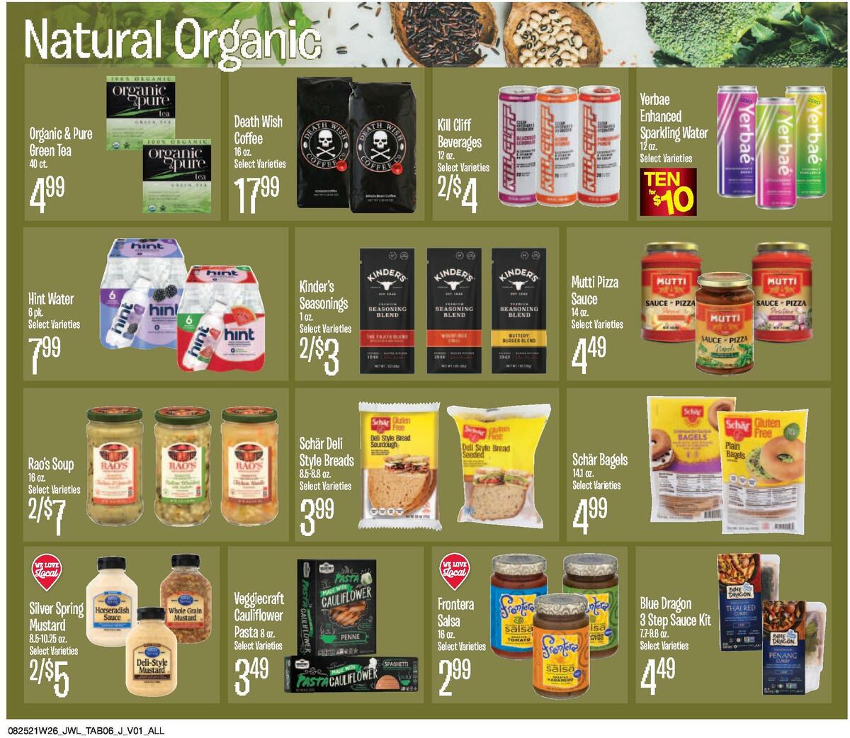Jewel Osco Natural & Organic Weekly Ad from August 25