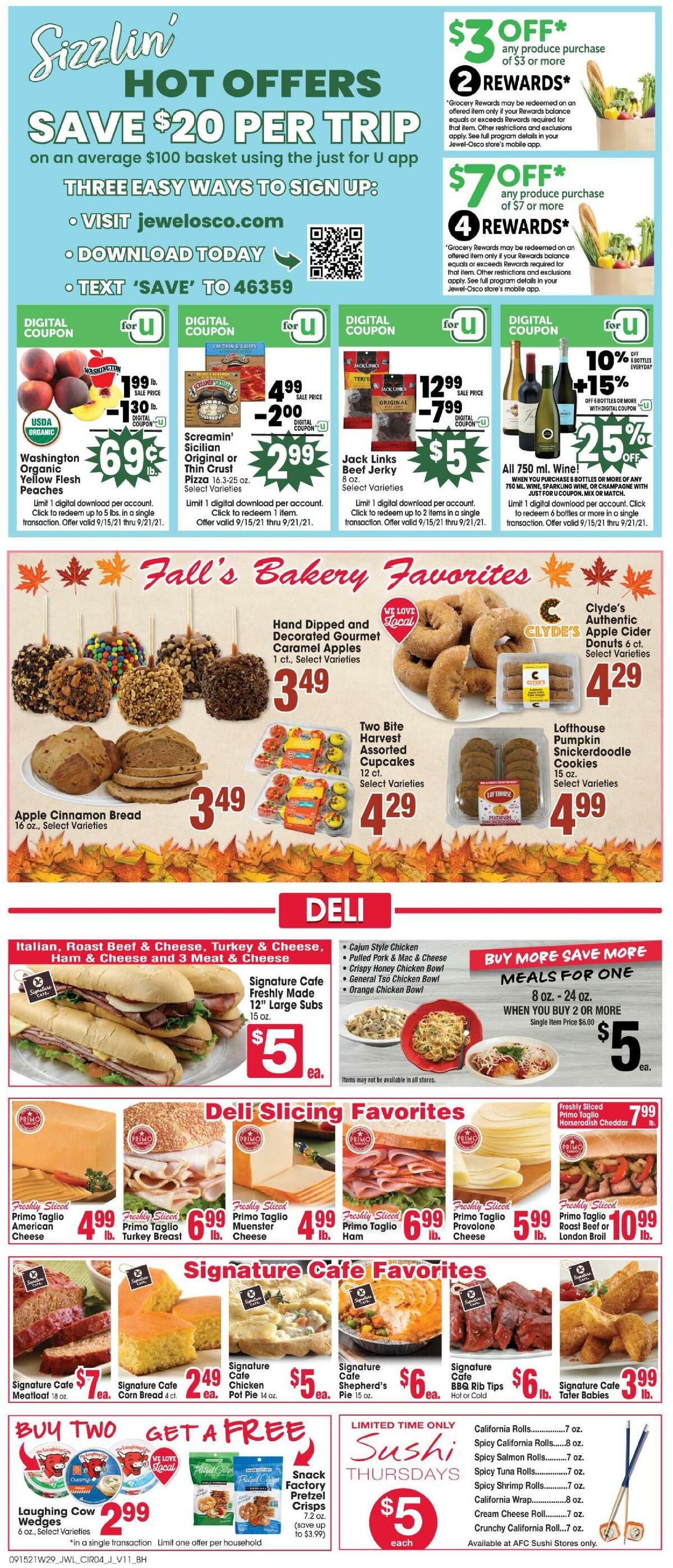 Jewel Osco Weekly Ad from September 15