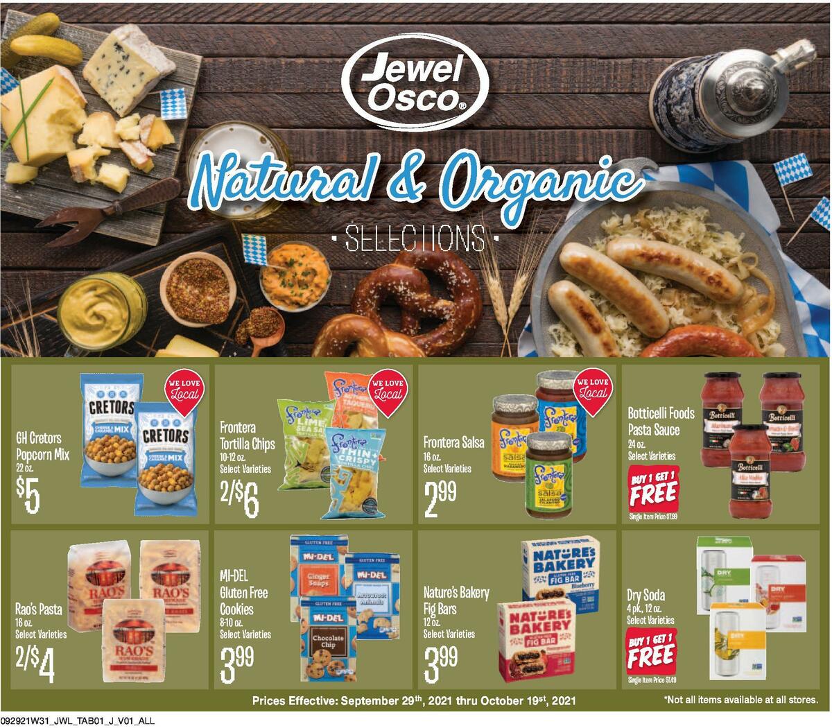 Jewel Osco Natural & Organic Weekly Ad from September 29