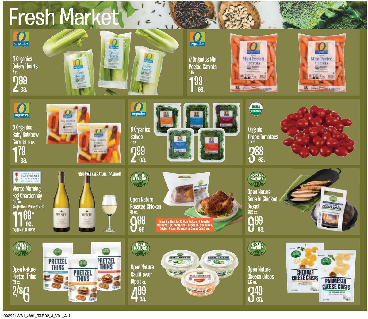 Jewel Osco Natural & Organic Weekly Ad from September 29