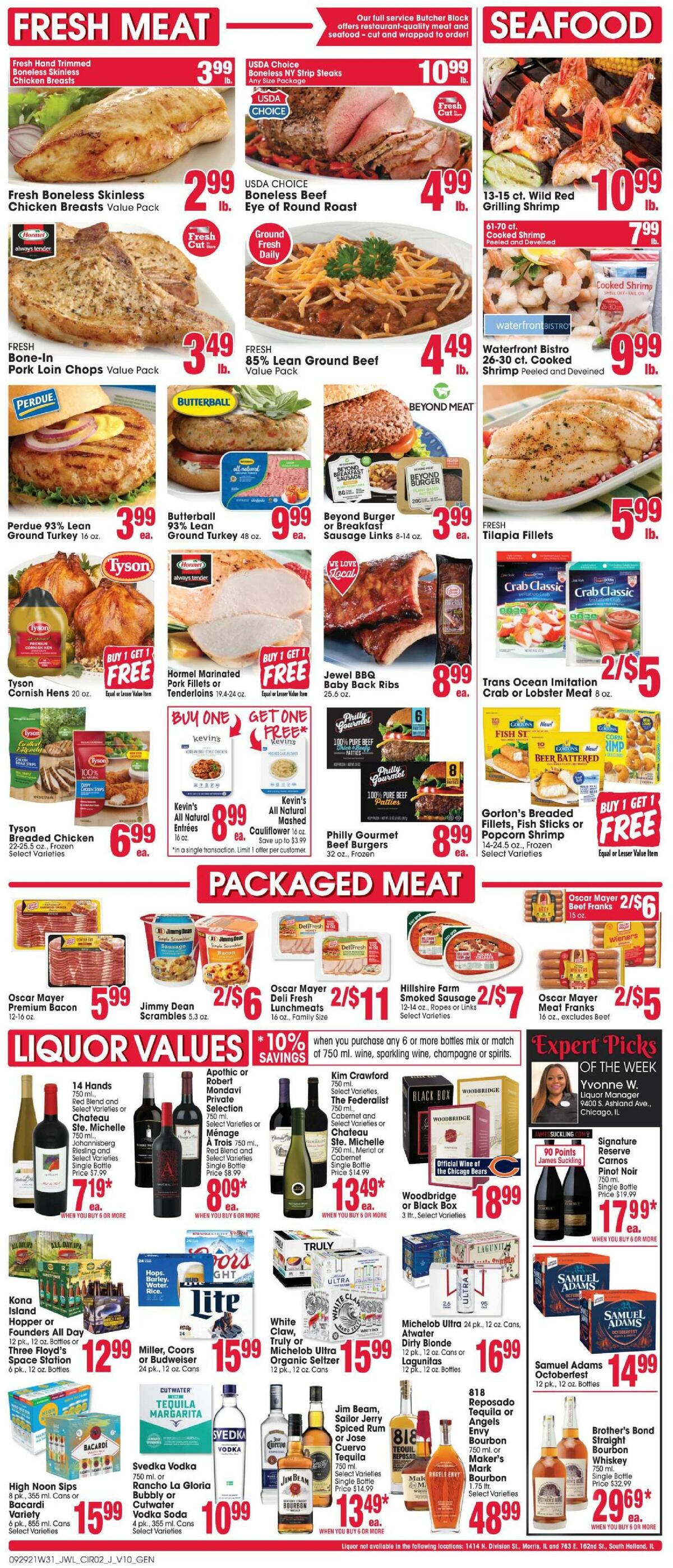 Jewel Osco Weekly Ad from September 29