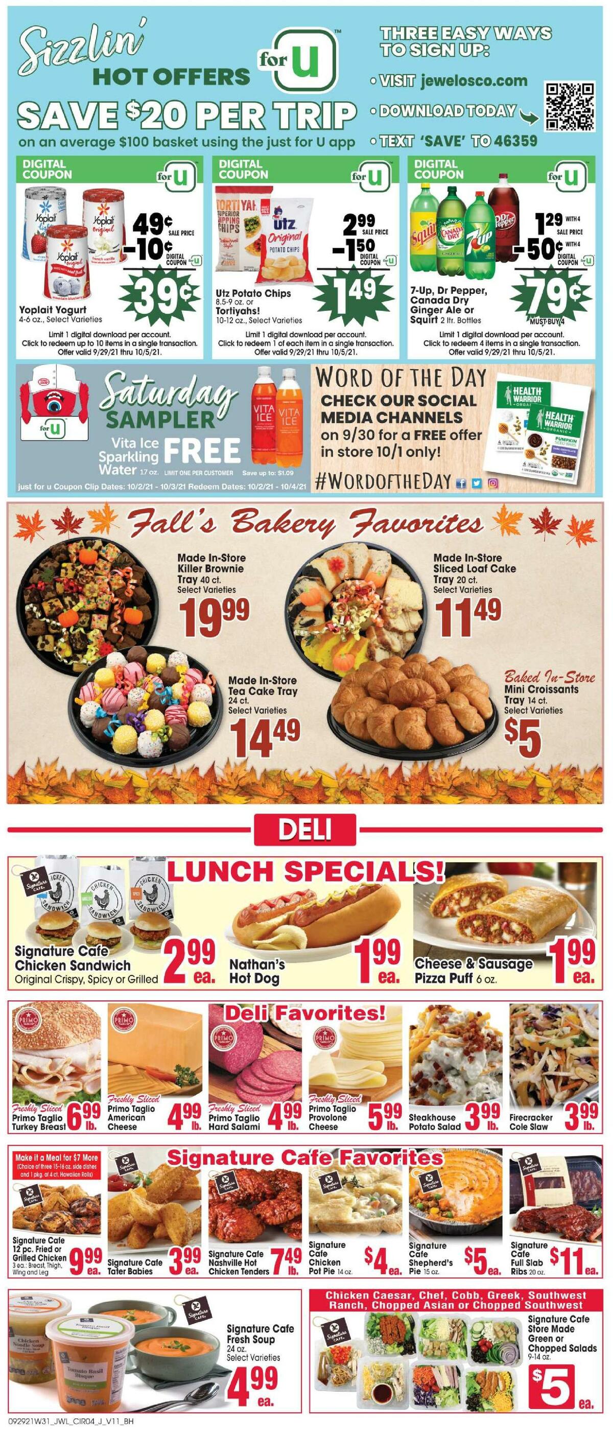 Jewel Osco Weekly Ad from September 29