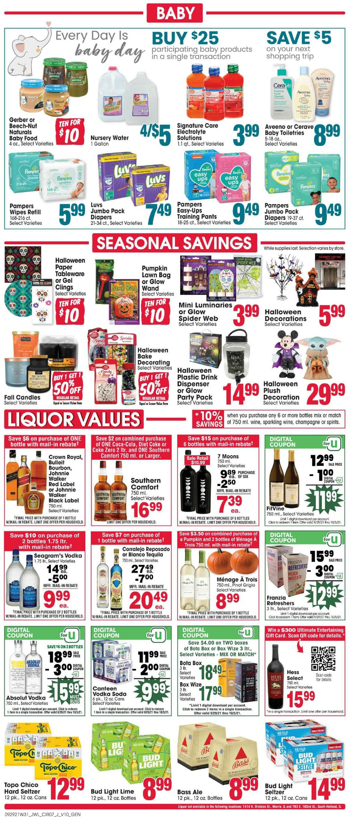 Jewel Osco Weekly Ad from September 29