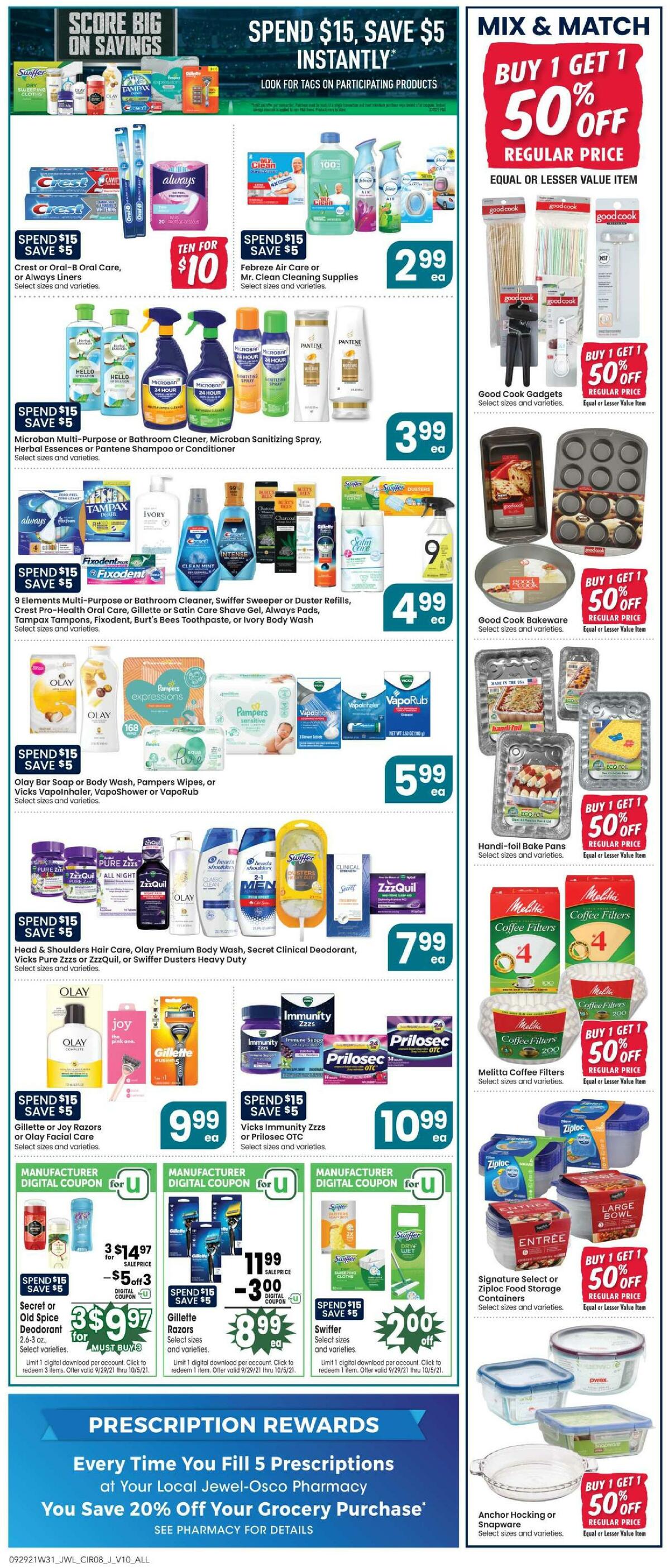 Jewel Osco Weekly Ad from September 29
