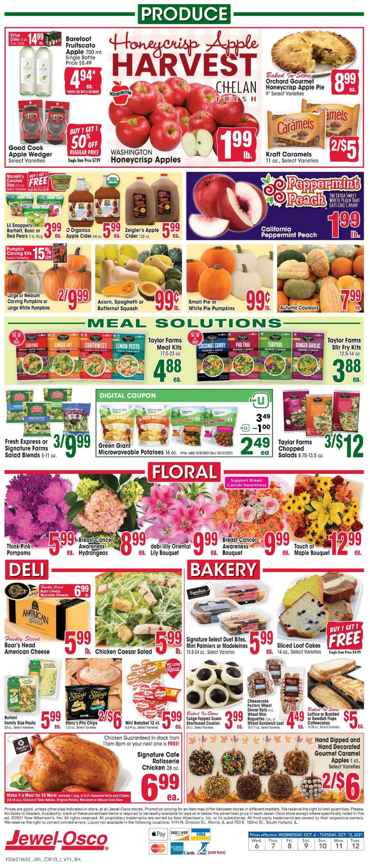 Jewel Osco Weekly Ad from October 6