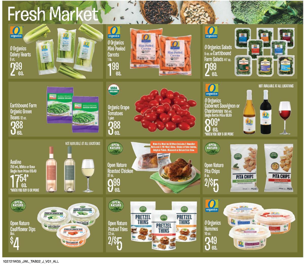 Jewel Osco Natural & Organic Weekly Ad from October 27