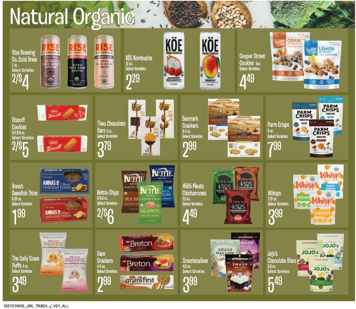 Jewel Osco Natural & Organic Weekly Ad from October 27