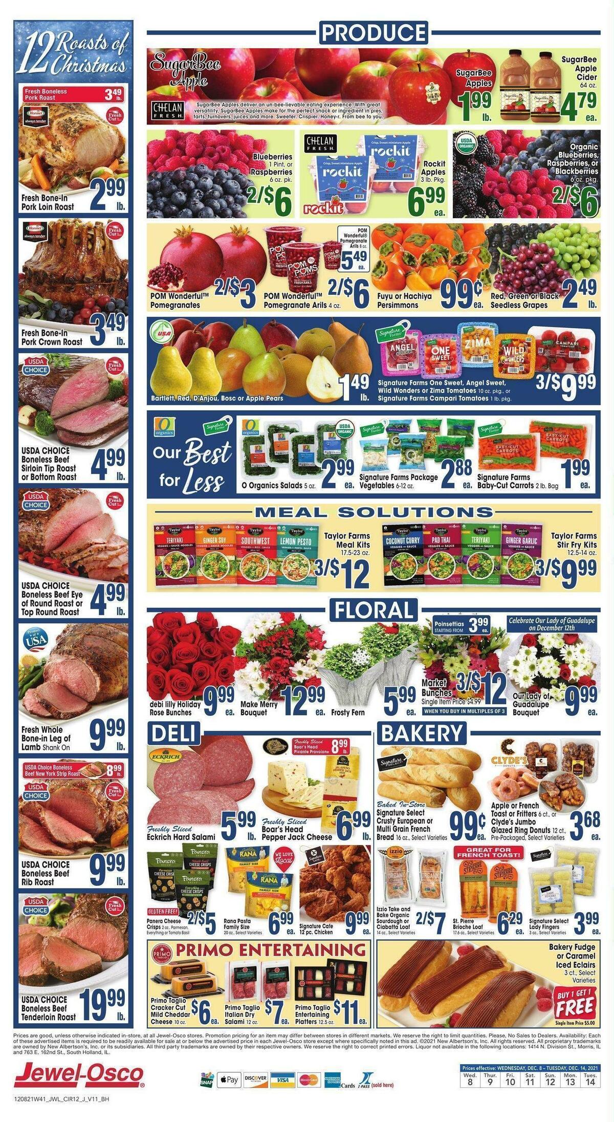 Jewel Osco Weekly Ad from December 8