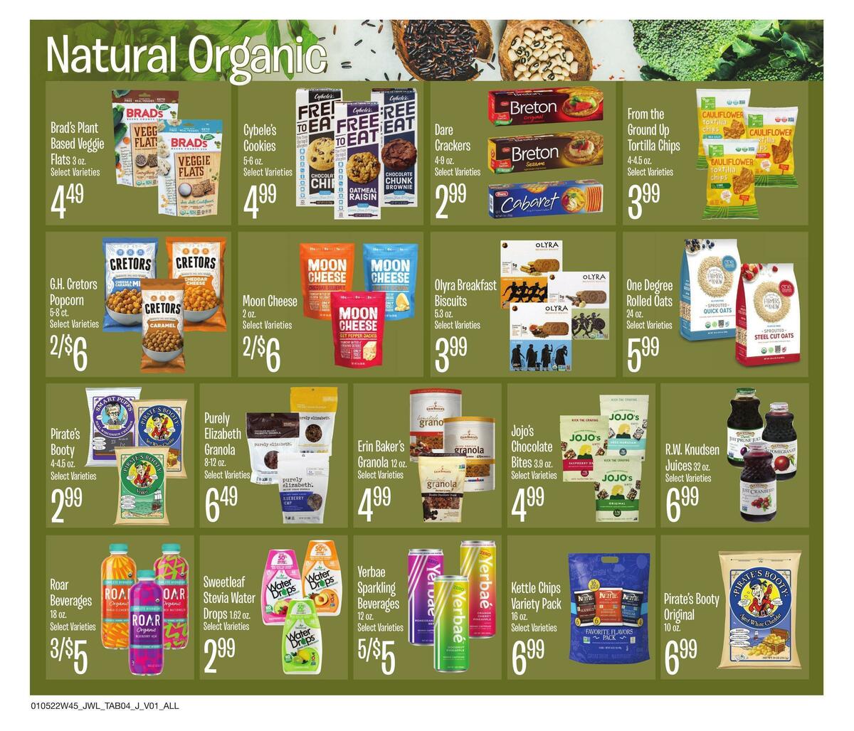 Jewel Osco Natural & Organic Weekly Ad from January 5
