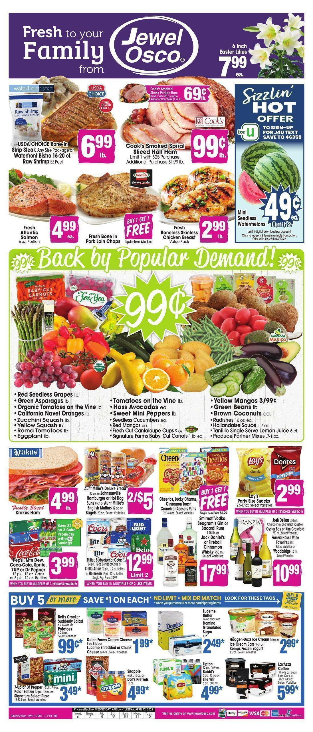 Jewel Osco Weekly Ad from April 6