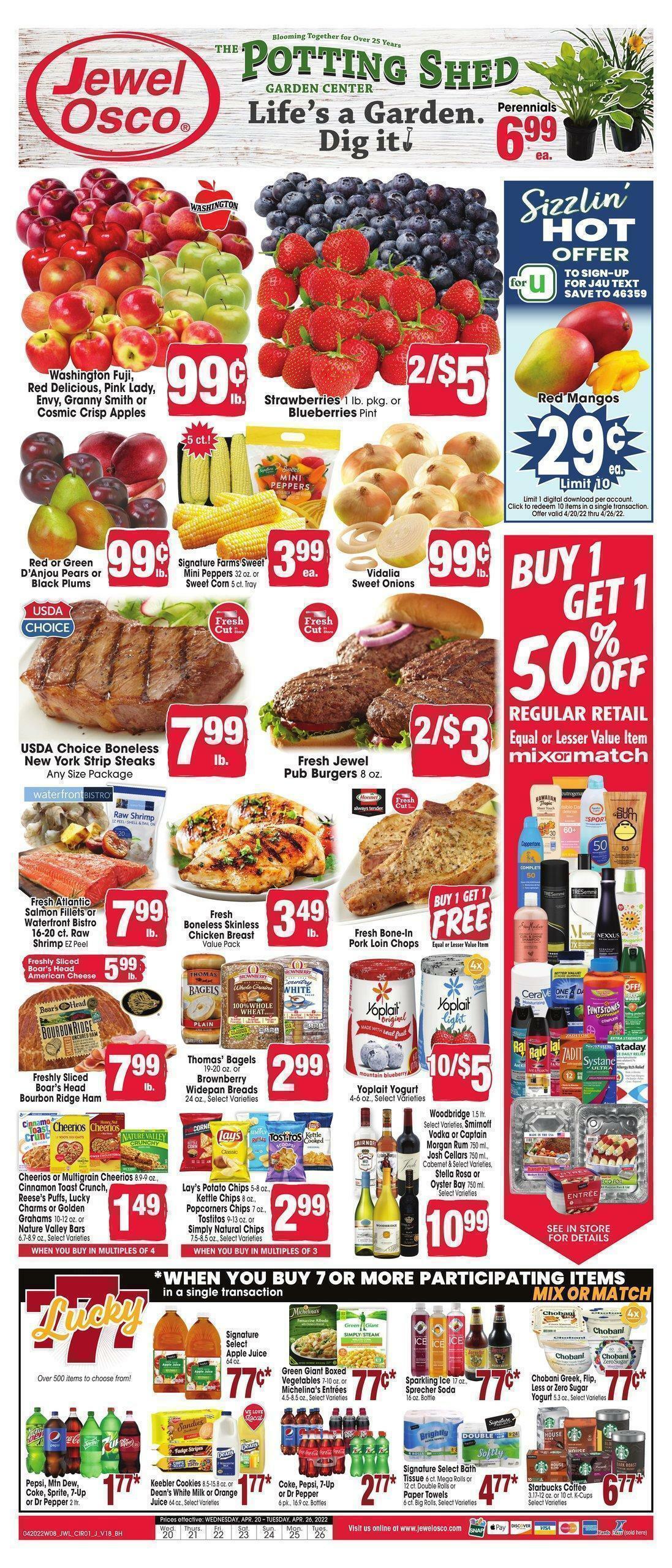 Jewel Osco Weekly Ad from April 20