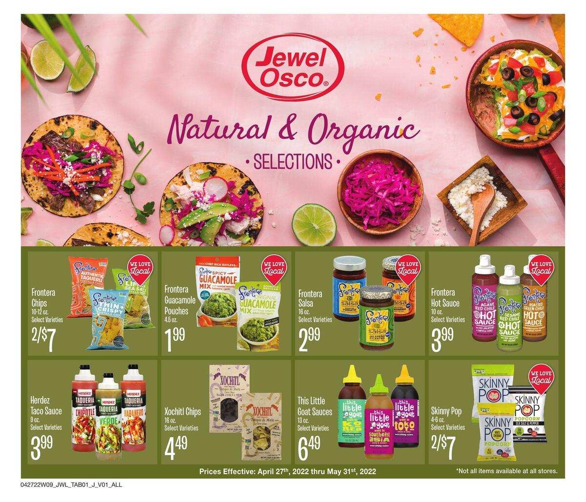 Jewel Osco Natural & Organic Weekly Ad from April 27