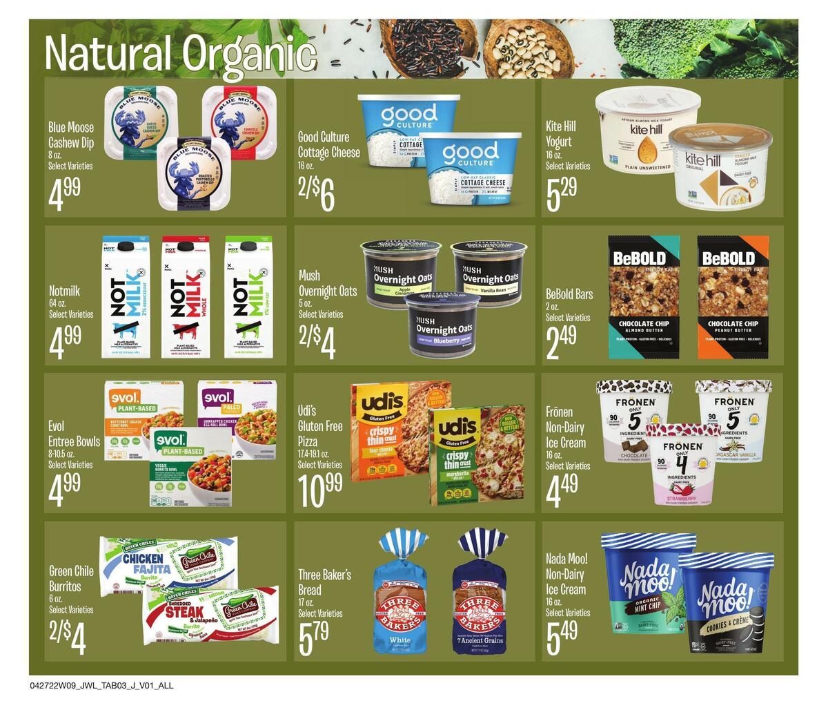 Jewel Osco Natural & Organic Weekly Ad from April 27
