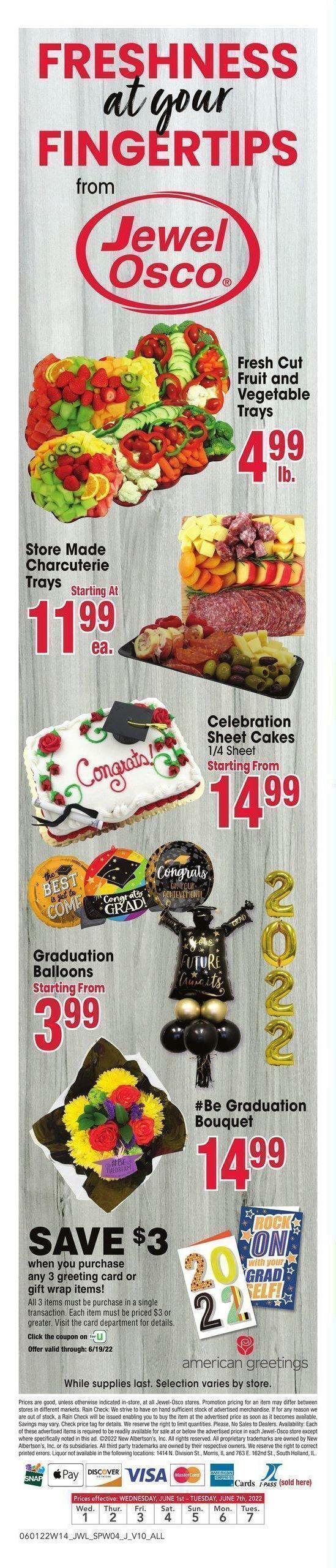 Jewel Osco Weekly Ad from June 1