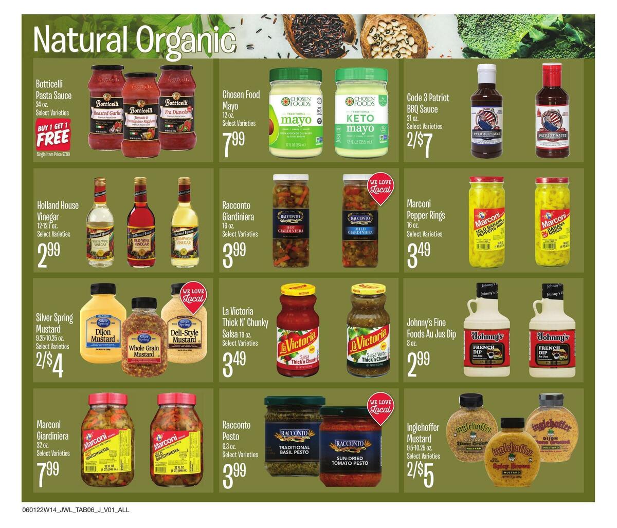 Jewel Osco Natural & Organic Weekly Ad from June 1