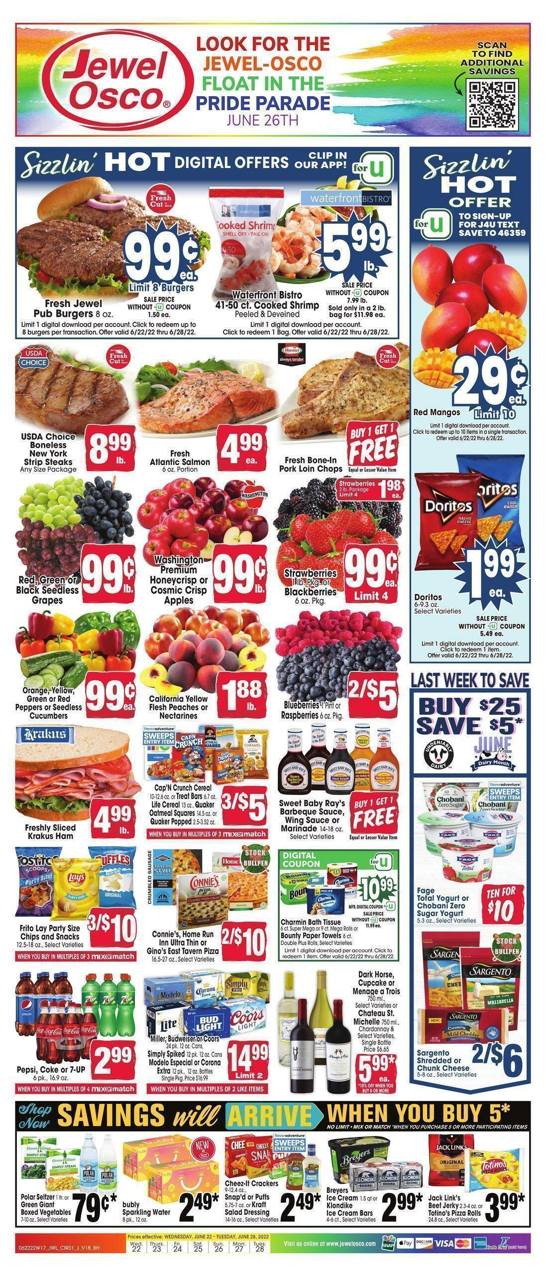 Jewel Osco Weekly Ad from June 22