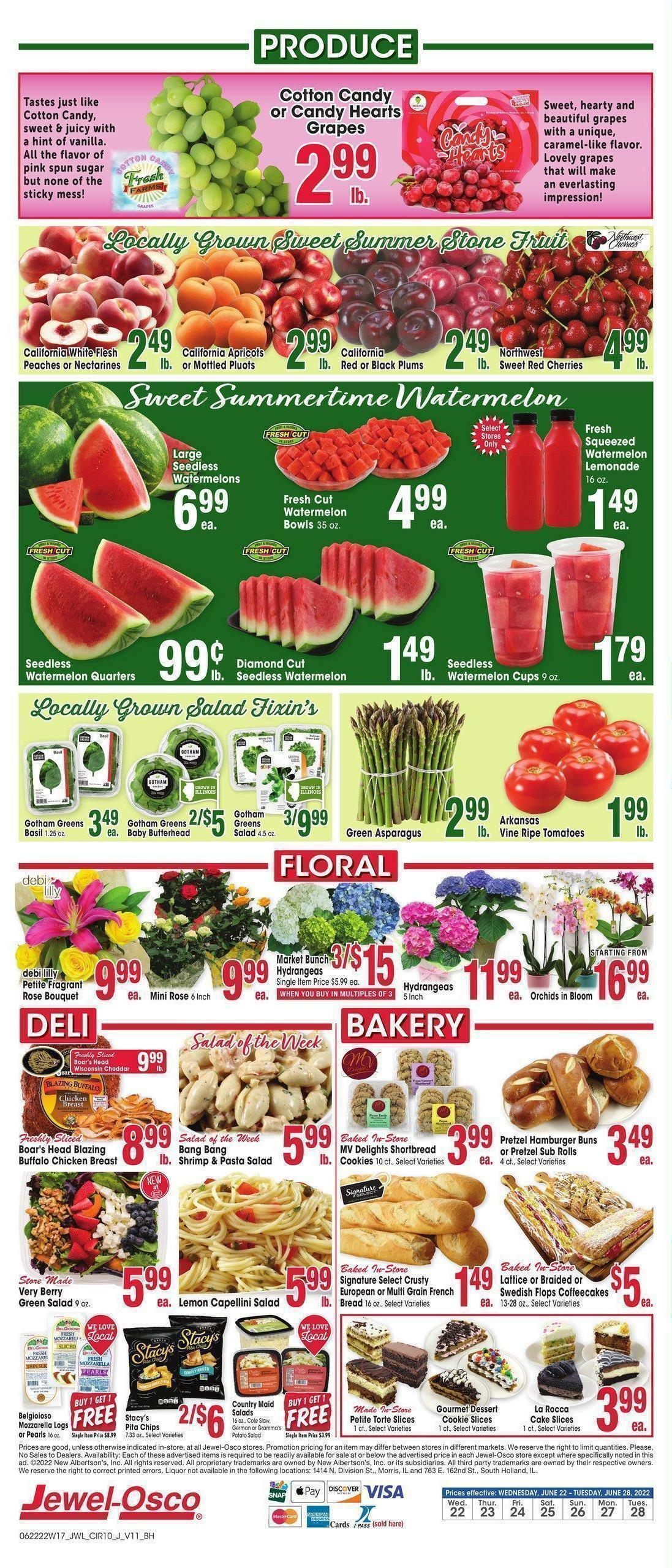 Jewel Osco Weekly Ad from June 22
