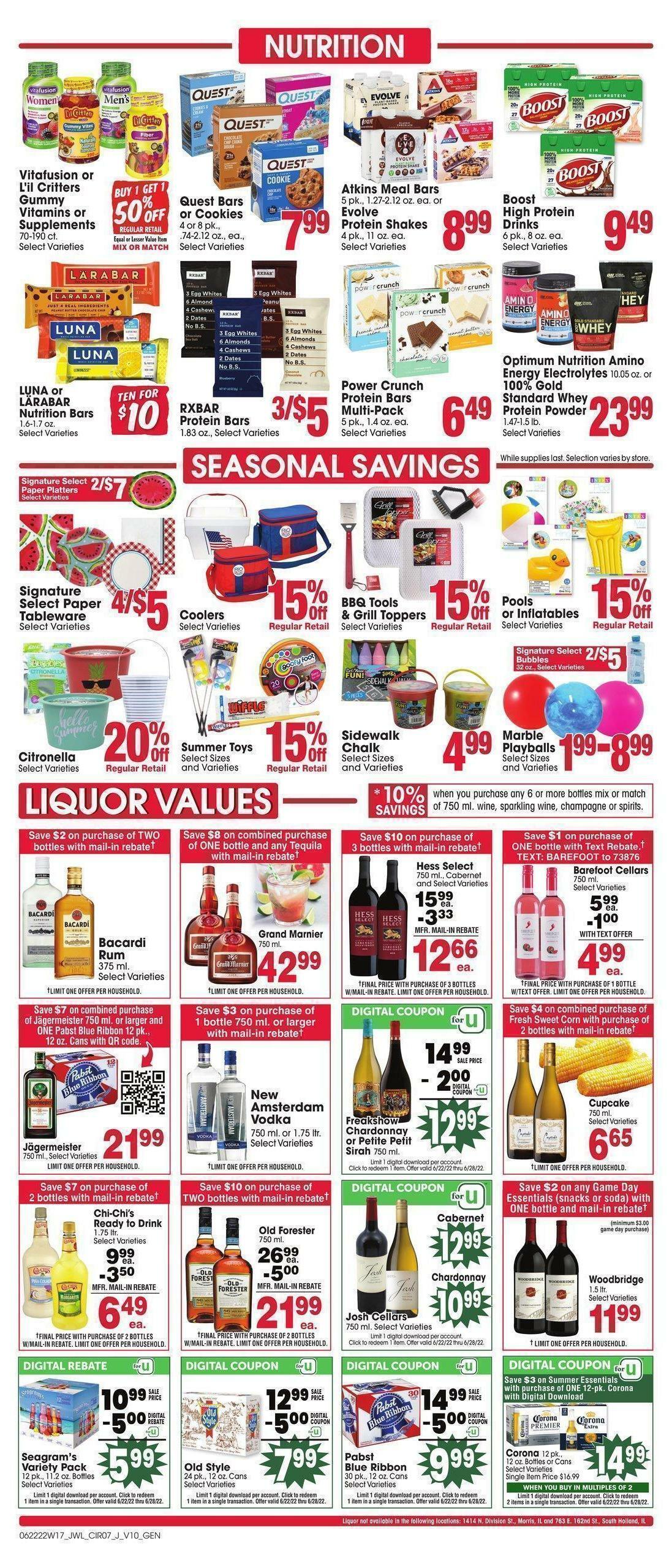 Jewel Osco Weekly Ad from June 22