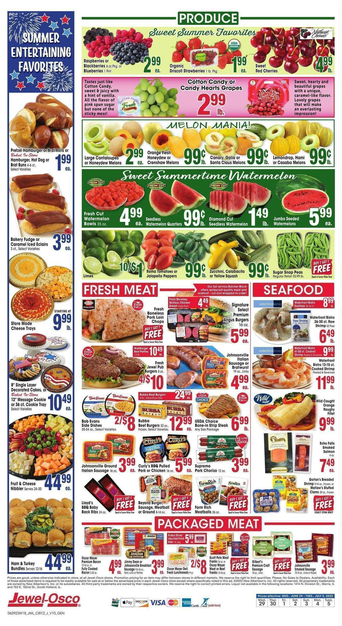 Jewel Osco Weekly Ad from June 29