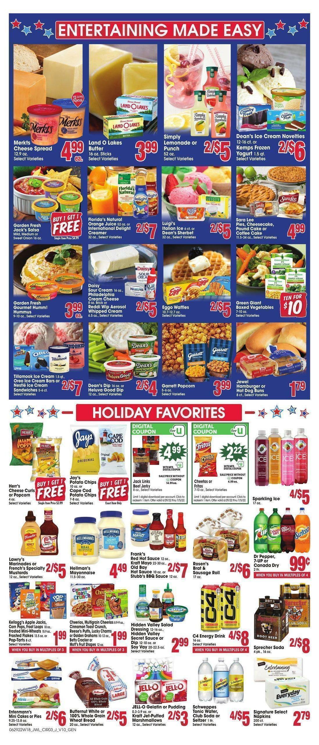 Jewel Osco Weekly Ad from June 29