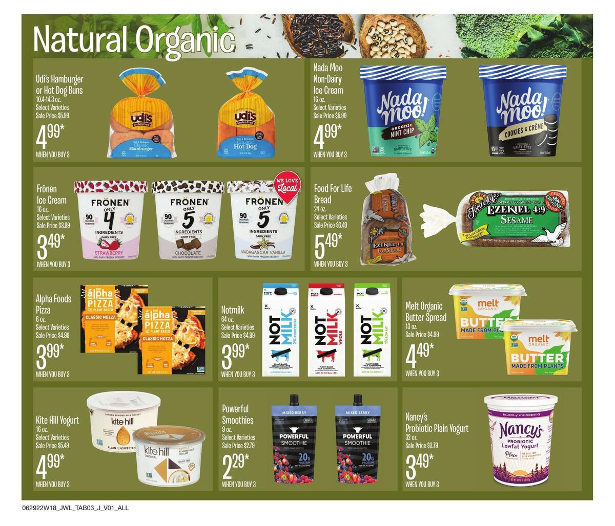 Jewel Osco Natural & Organic Weekly Ad from June 29