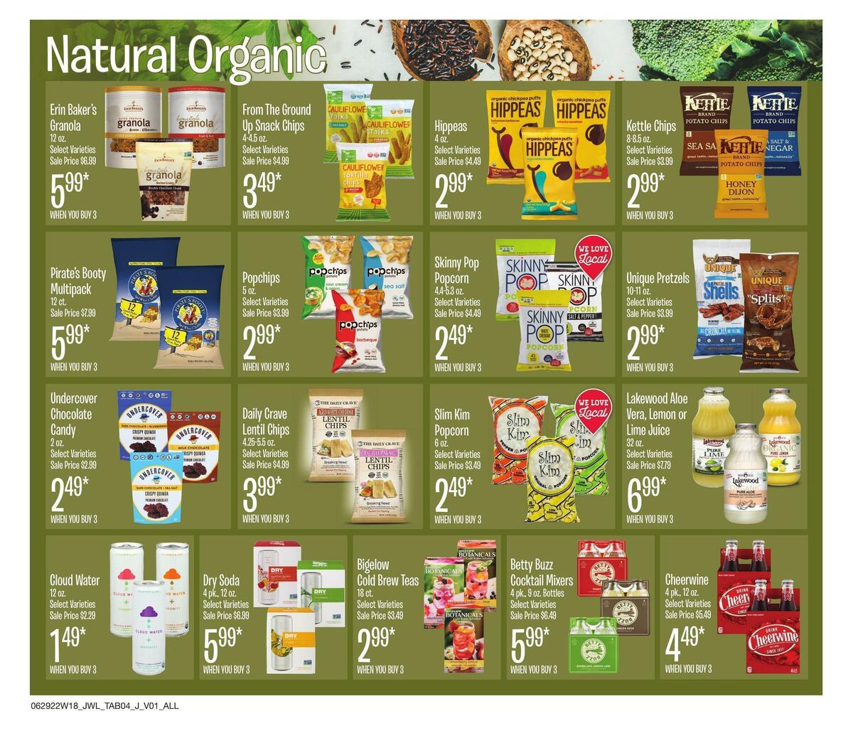 Jewel Osco Natural & Organic Weekly Ad from June 29