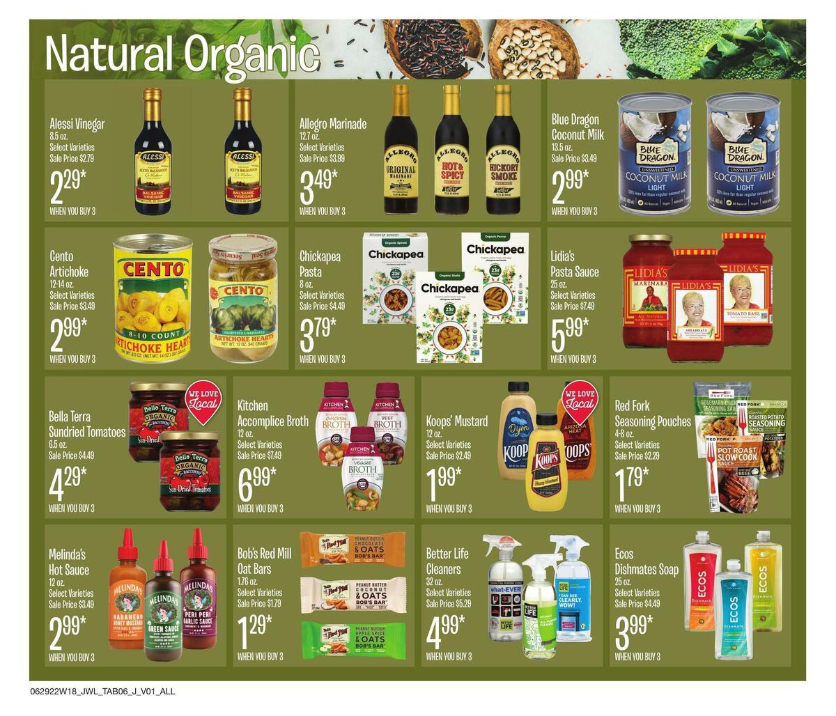 Jewel Osco Natural & Organic Weekly Ad from June 29