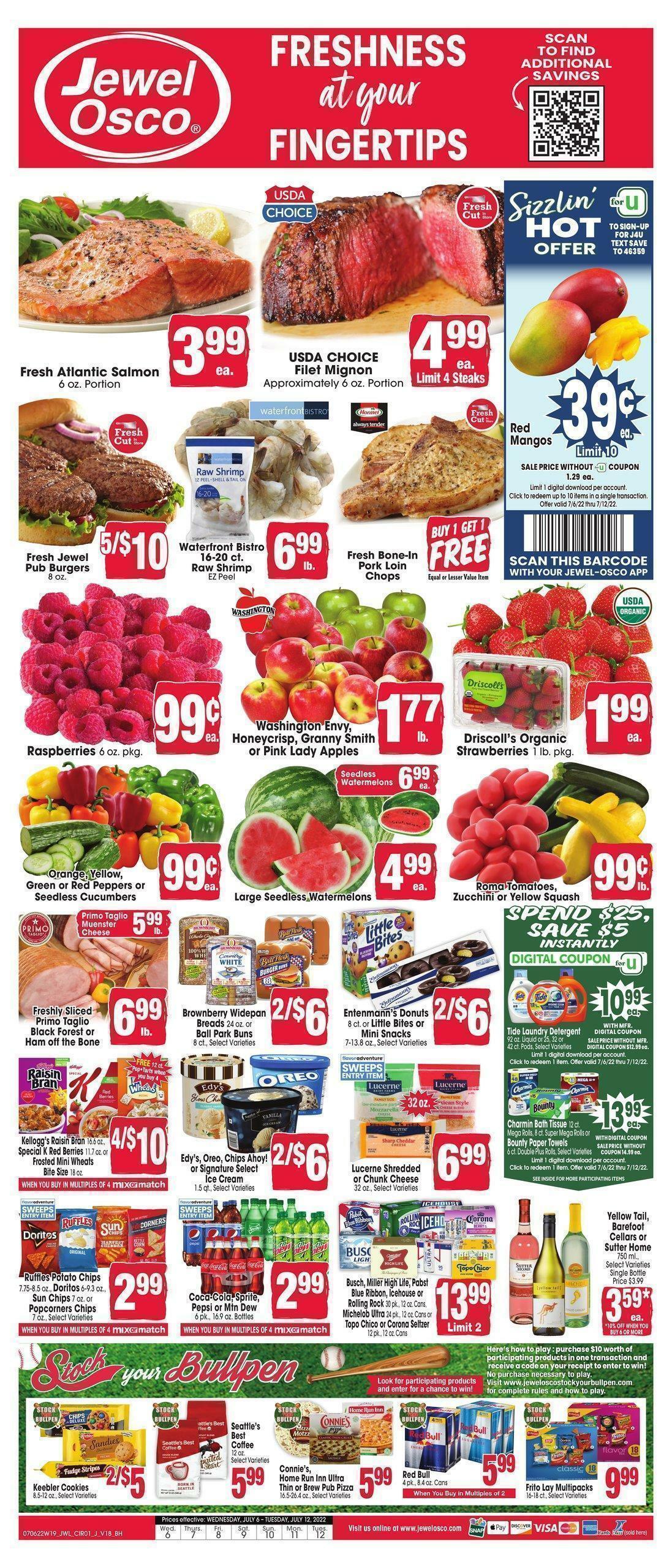 Jewel Osco Weekly Ad from July 6