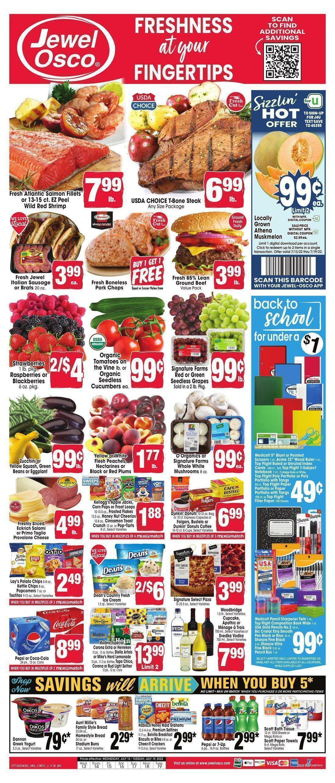 Jewel Osco Weekly Ad from July 13