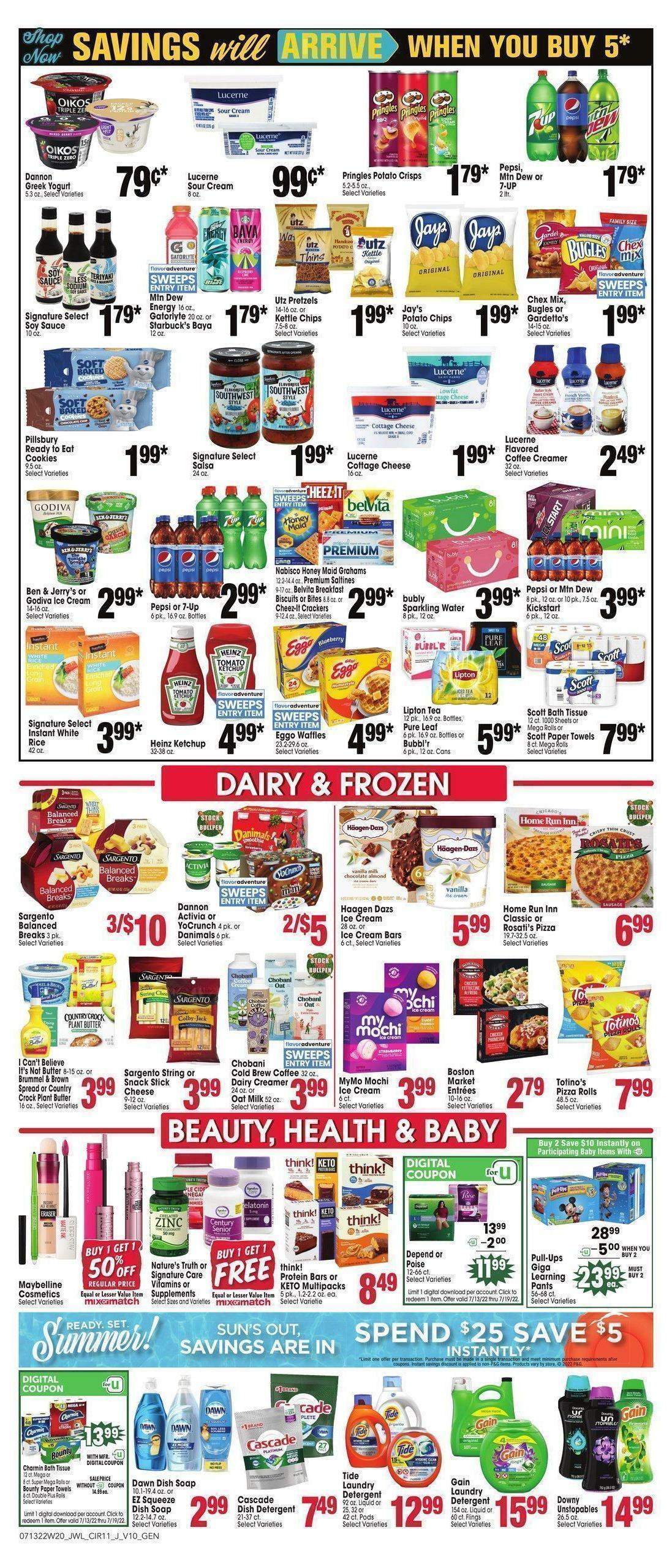 Jewel Osco Weekly Ad from July 13