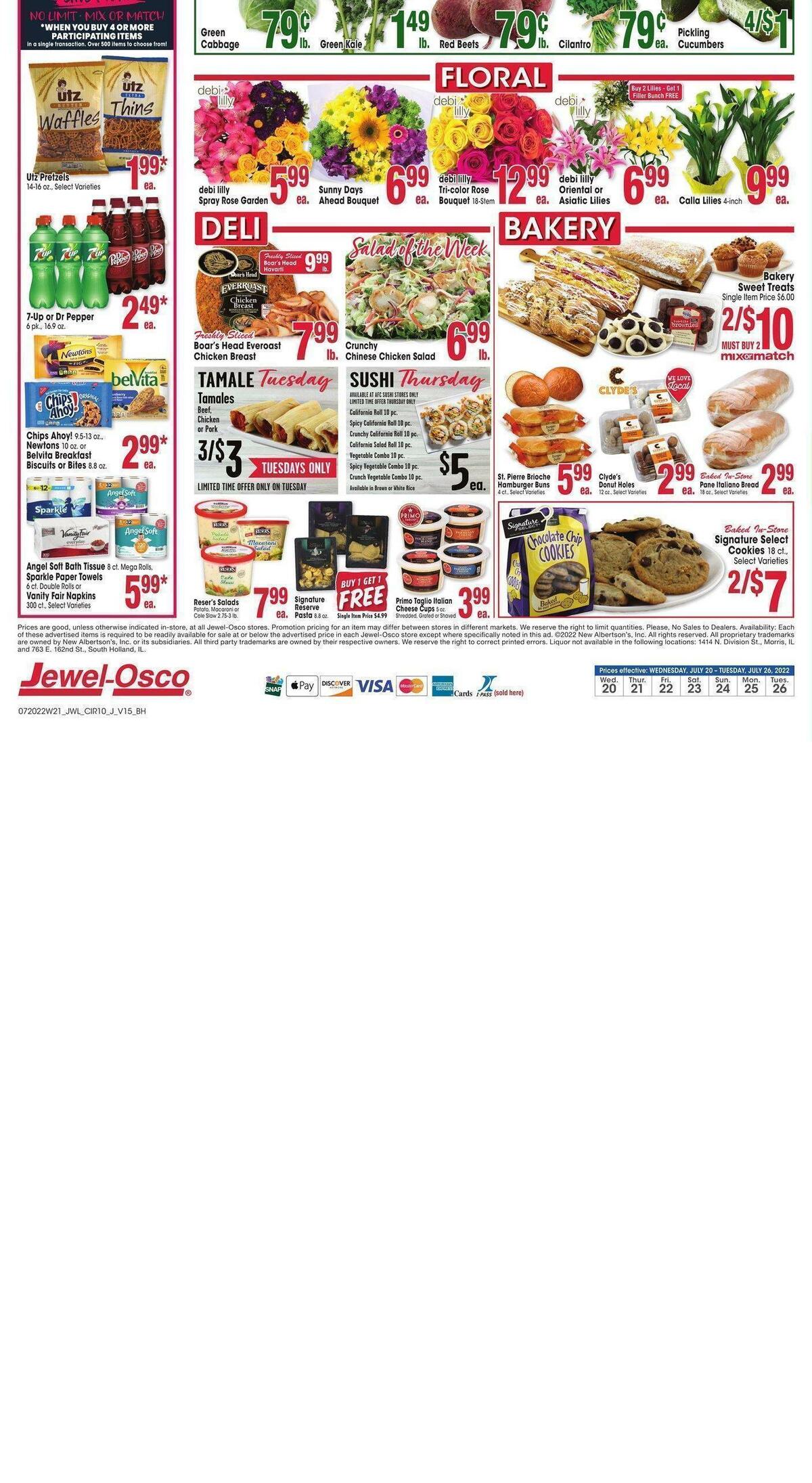 Jewel Osco Weekly Ad from July 20