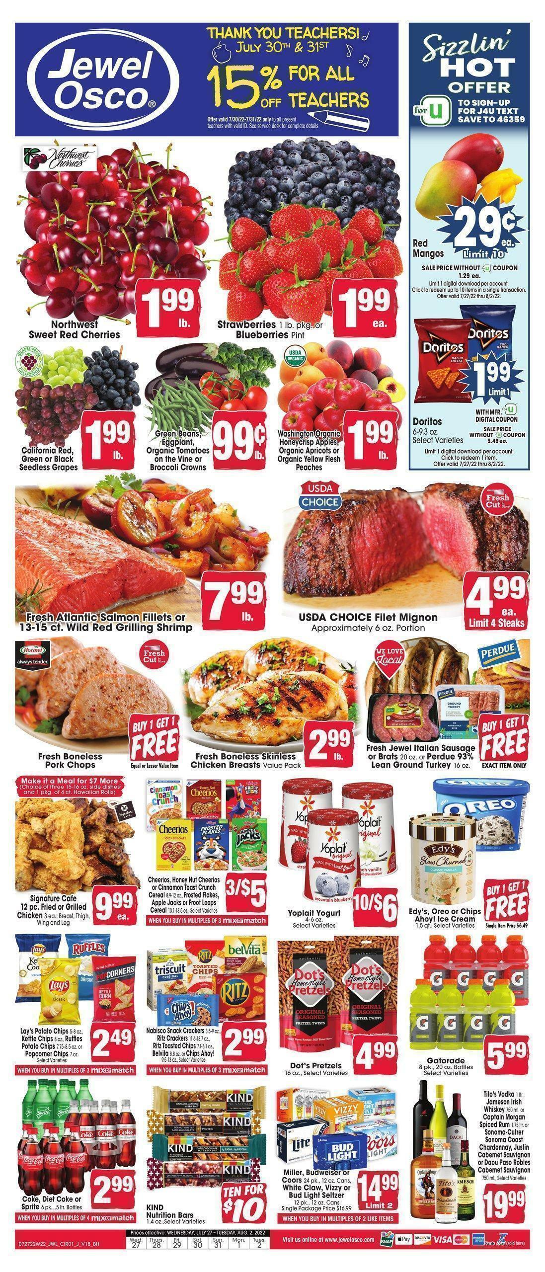 Jewel Osco Weekly Ad from July 27