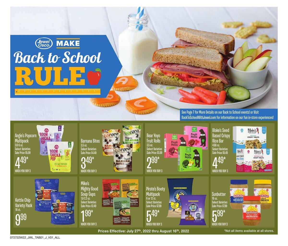 Jewel Osco Natural & Organic Weekly Ad from July 27