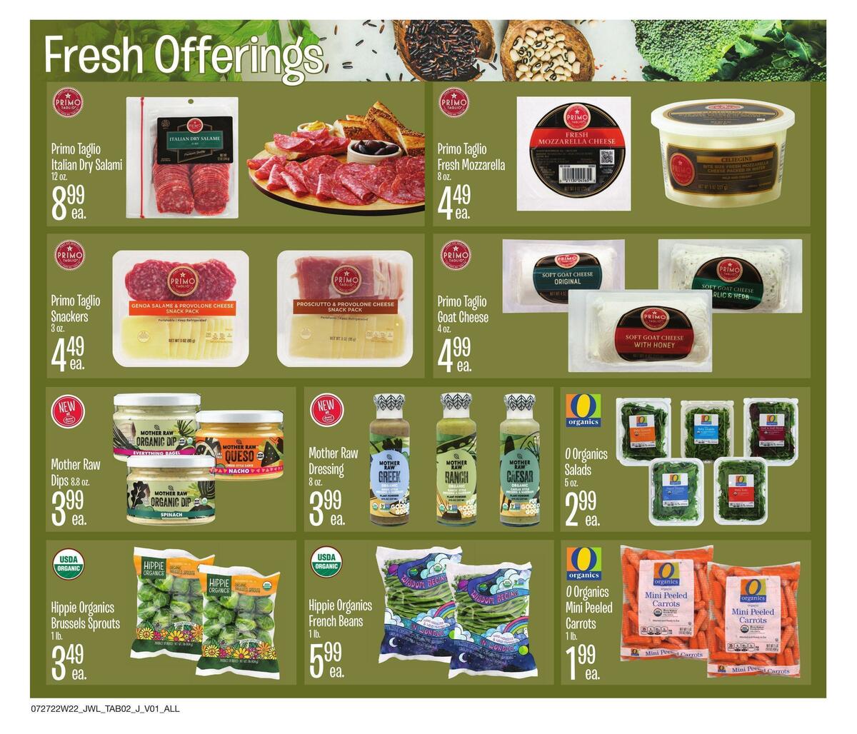 Jewel Osco Natural & Organic Weekly Ad from July 27
