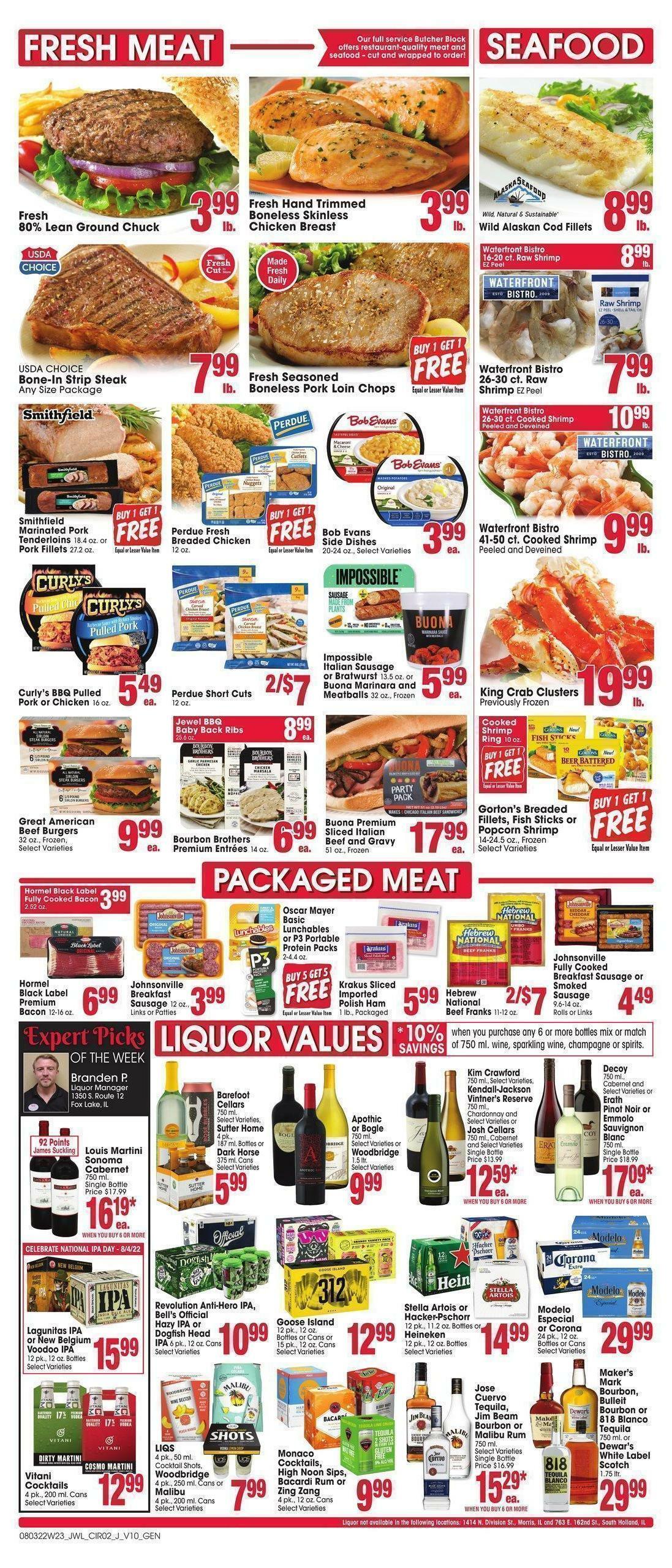 Jewel Osco Weekly Ad from August 3