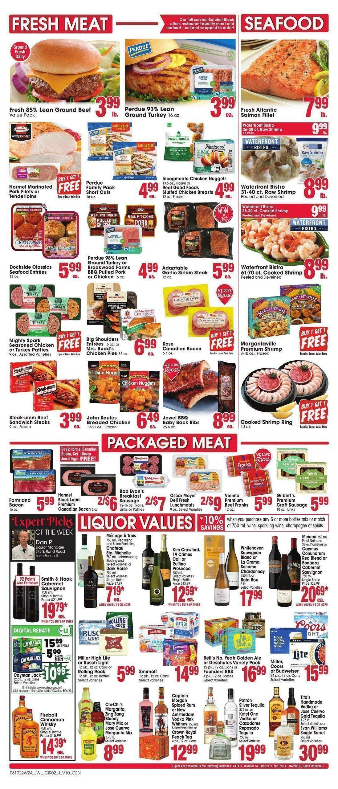 Jewel Osco Weekly Ad from August 10