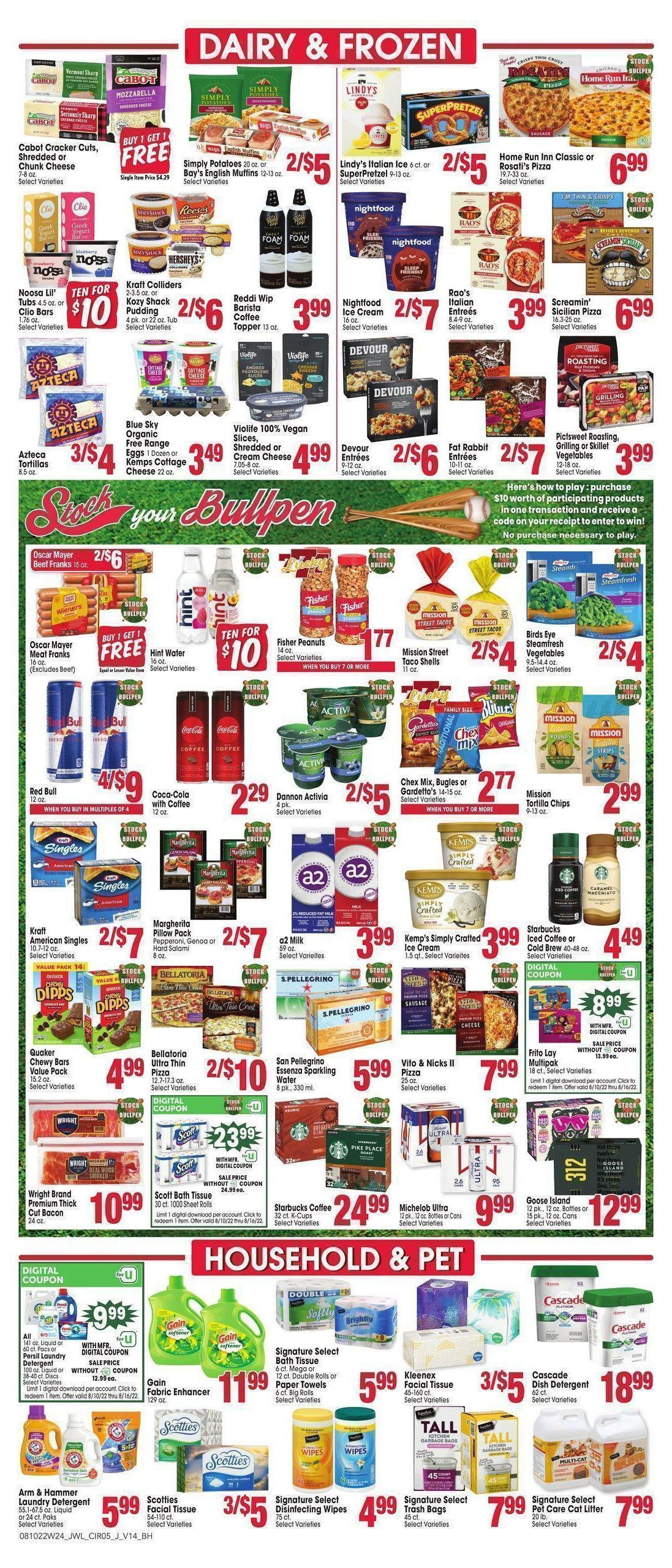 Jewel Osco Weekly Ad from August 10