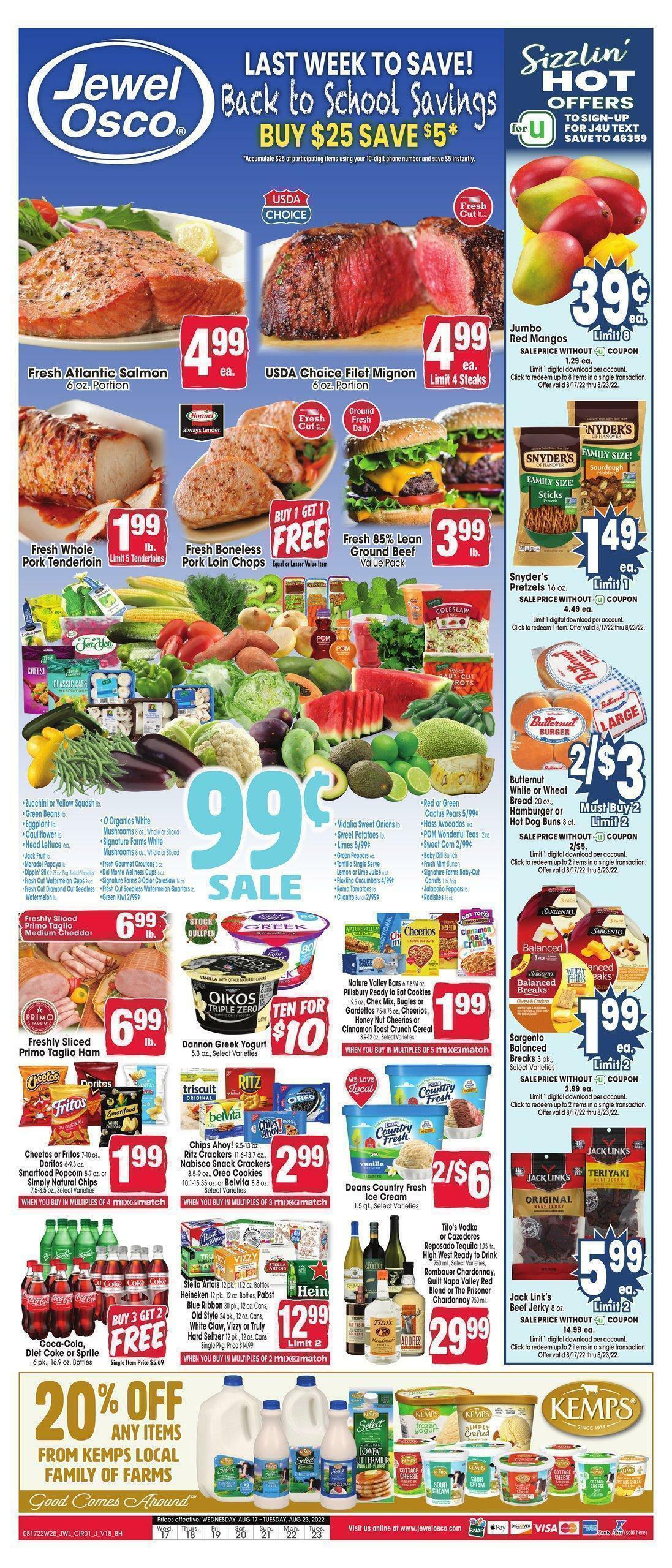 Jewel Osco Weekly Ad from August 17