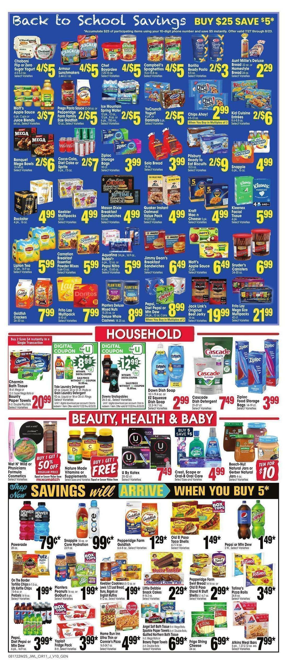 Jewel Osco Weekly Ad from August 17