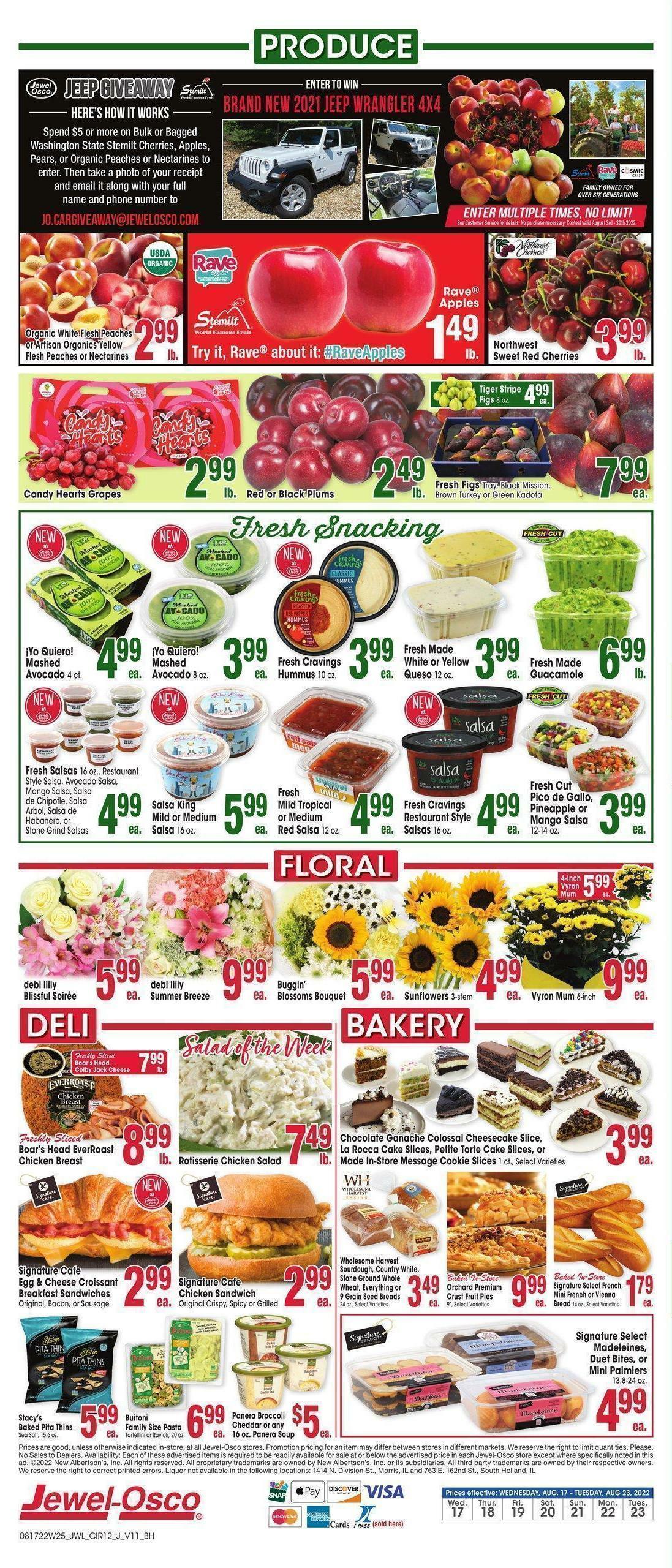 Jewel Osco Weekly Ad from August 17