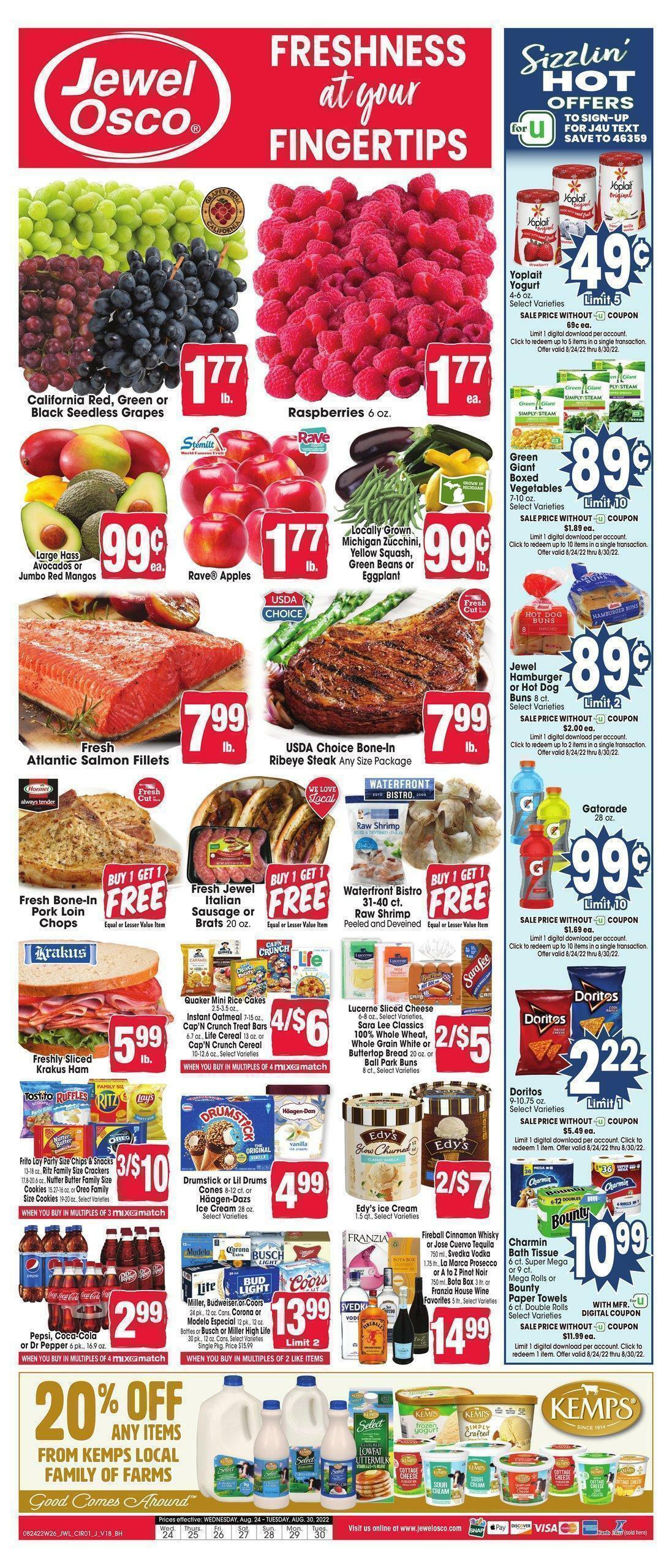 Jewel Osco Weekly Ad from August 24
