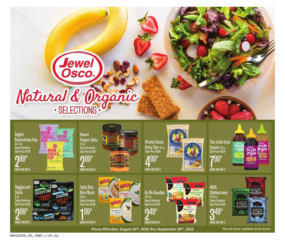 Jewel Osco Natural & Organic Weekly Ad from August 24